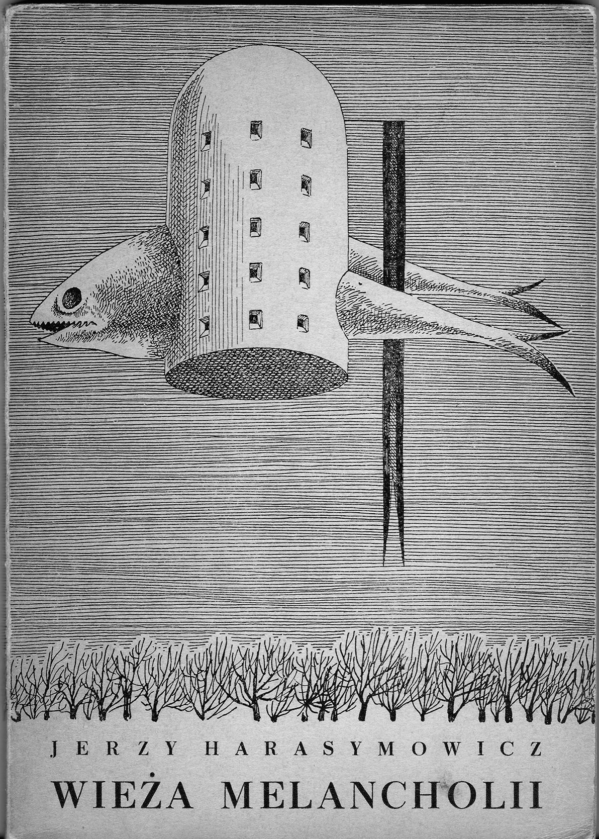 Обложка сборника стихов Ежи Харасымовича «Башня меланхолии». Краков, 1958.